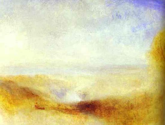 J.M.W. Turner Landscape with River and a Bay in Background. oil painting picture